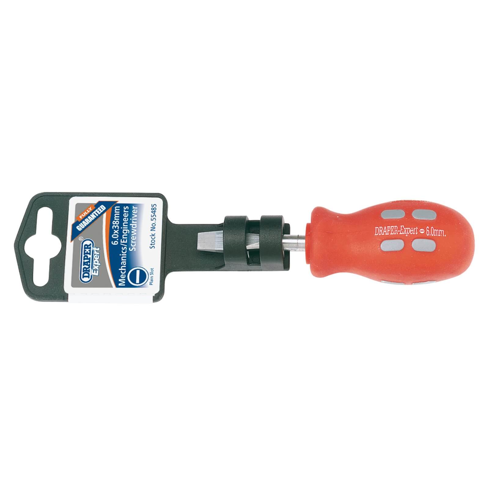 Draper Expert Mechanics Soft Grip Flared Slotted Screwdriver 6mm 38mm Price Comparisons | Compare The Build