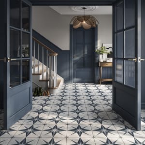 Greco Star Blue Matt Porcelain Wall & Floor Tile - 330 x 330mm | Compare The Build