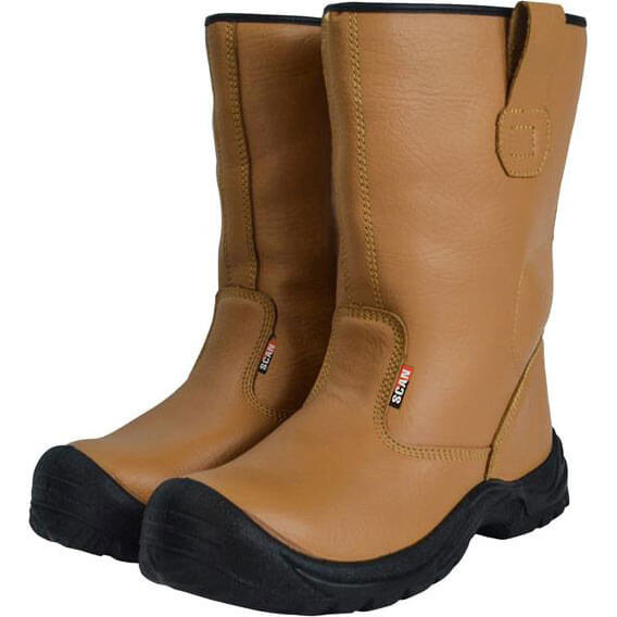 Scan Mens Texas Rigger Safety Boots Tan Size 9 Price Comparisons | Compare The Build