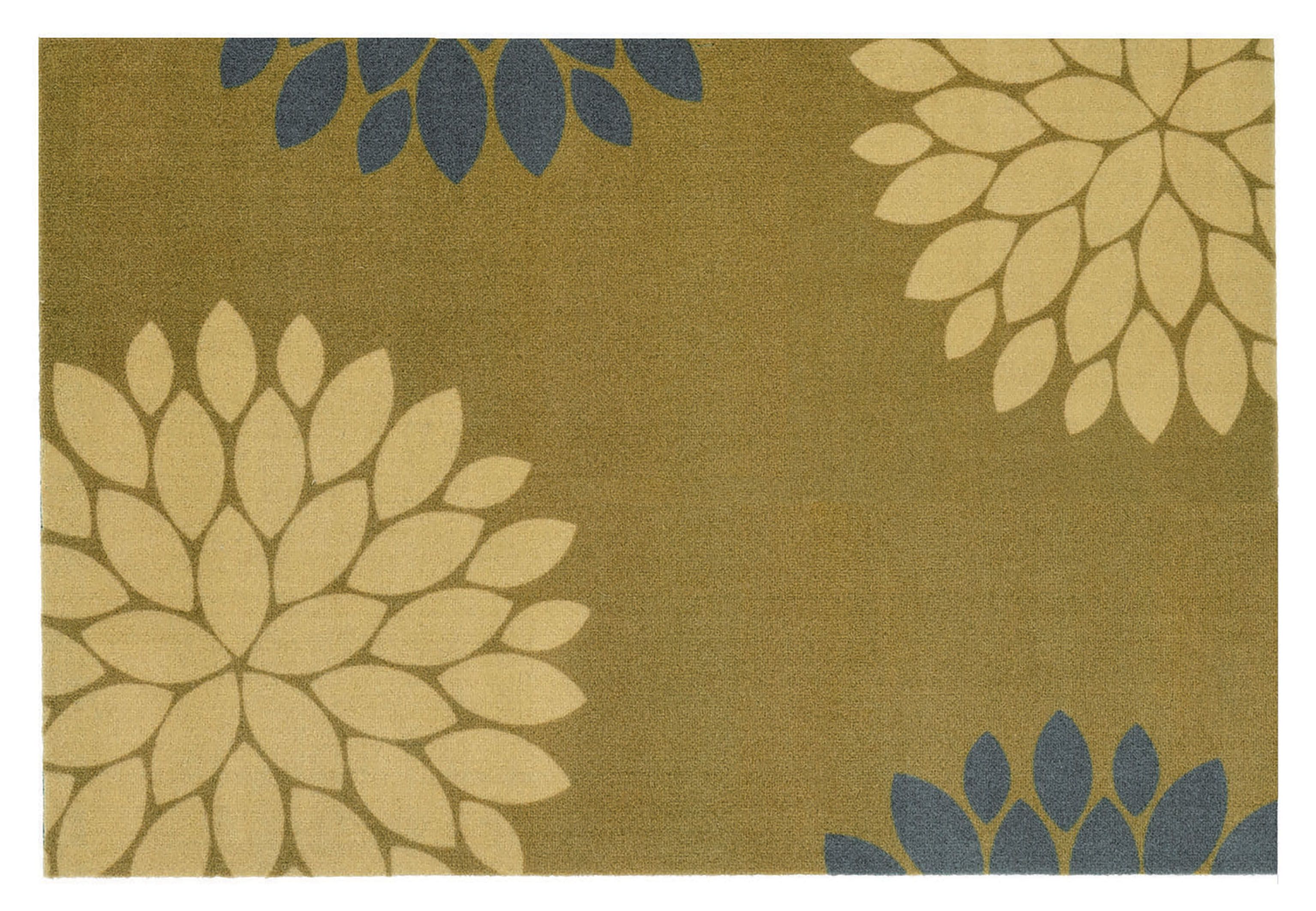 Recylon Yellow Floral Heavy Duty Mat, 75Cm X 50Cm Price Comparisons | Compare The Build