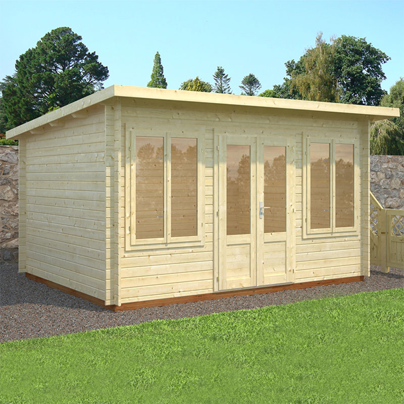 Palmako Lisa 4.2m x 3.2m Log Cabin Garden Room (34mm) Price Comparisons | Compare The Build