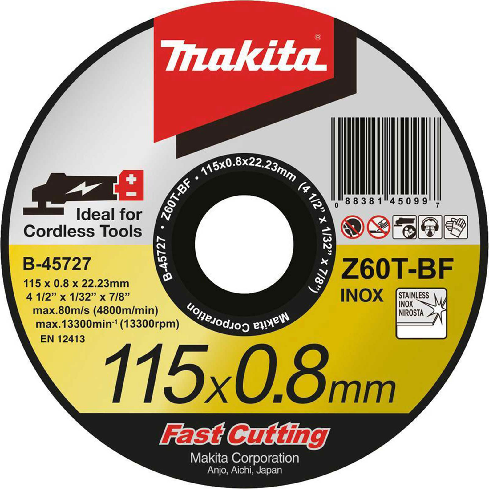 Makita Ultra Thin 0.8mm Metal Cutting Disc 115mm Pack of 1 | Compare The Build