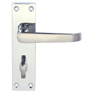 Victorian Straight Chrome Bathroom Door Handle - 1 Pair Price Comparisons | Compare The Build