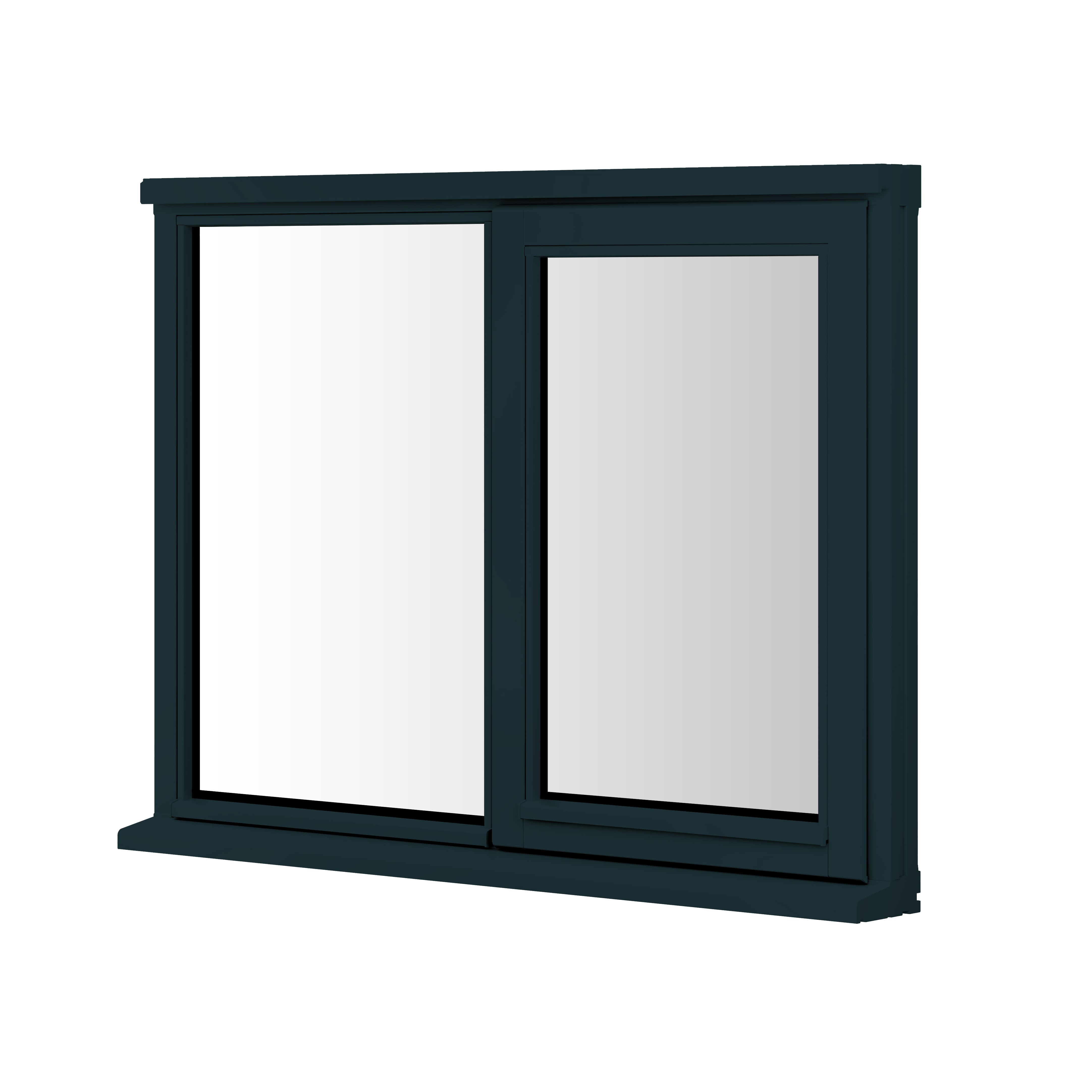 Clear Double Glazed Anthracite Grey Timber Left-Handed Top Hung Window, (H)895mm (W)1195mm Price Comparisons | Compare The Build