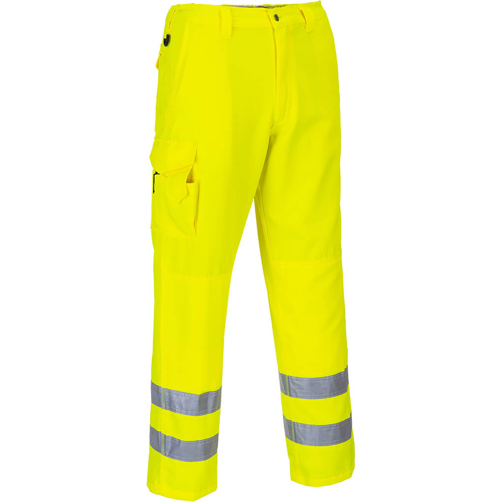 Portwest E046 Mens Class 1 Hi Vis Combat Trousers Yellow XL 32" Price Comparisons | Compare The Build