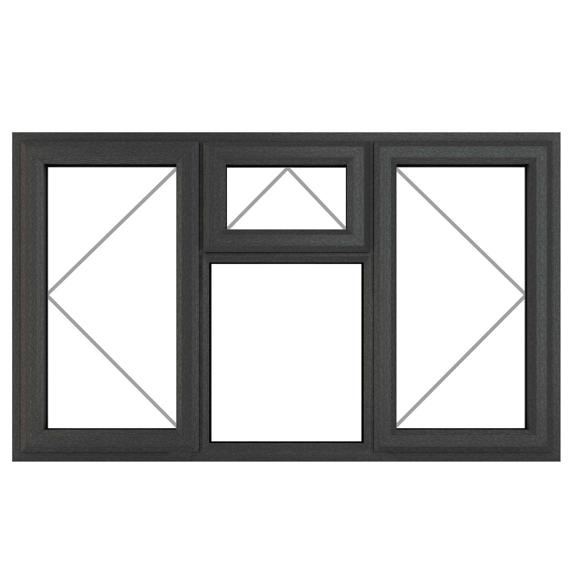 GoodHome Clear Double Glazed Grey Upvc Top Hung Window, (H)1115mm (W)1770mm Price Comparisons | Compare The Build