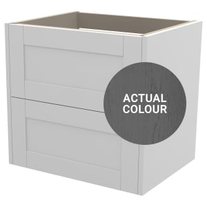 Duarti By Calypso Highwood 600mm Full Depth 2 Drawer Wall Hung Vanity Unit - Panther Grey Price Comparisons | Compare The Build