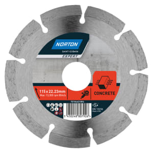 Norton Expert EU Concrete Diamond Cutting Blade - 115 x 22.23mm | Compare The Build