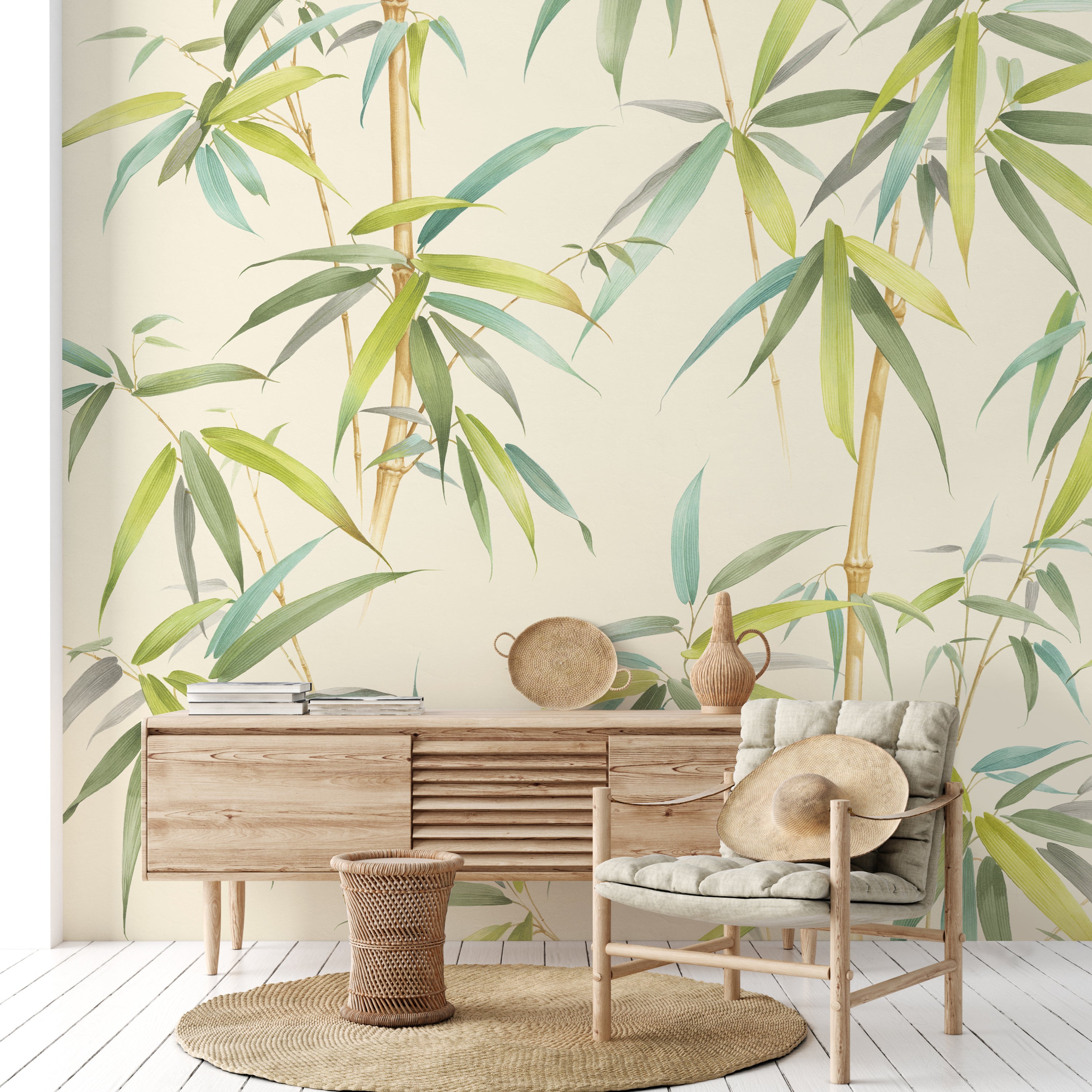 Bamboo Mural Green/Brown/White Price Comparisons | Compare The Build