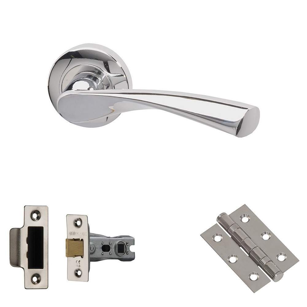 XL Joinery Rhine Polished Chrome Latch Door Handle Pack - 75mm RHINEHP75 Price Comparisons | Compare The Build