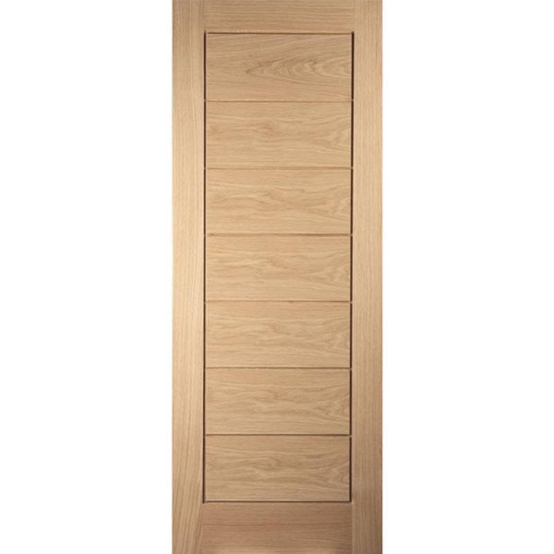 Horizontal 7 Panel White Oak Veneer Internal Door - 686mm Wide Price Comparisons | Compare The Build