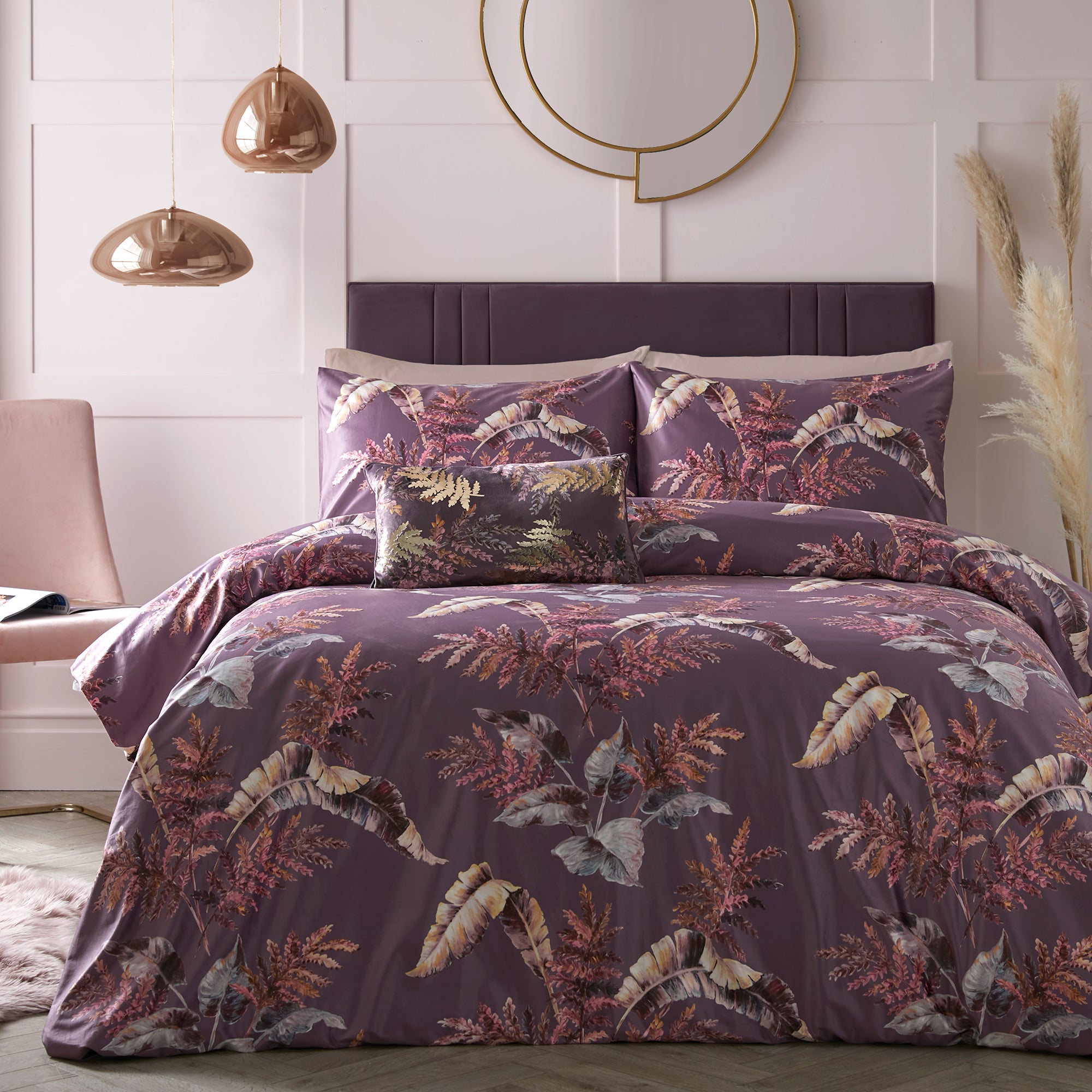Soiree Josette Mauve Duvet Cover and Pillowcase Set Mauve Price Comparisons | Compare The Build