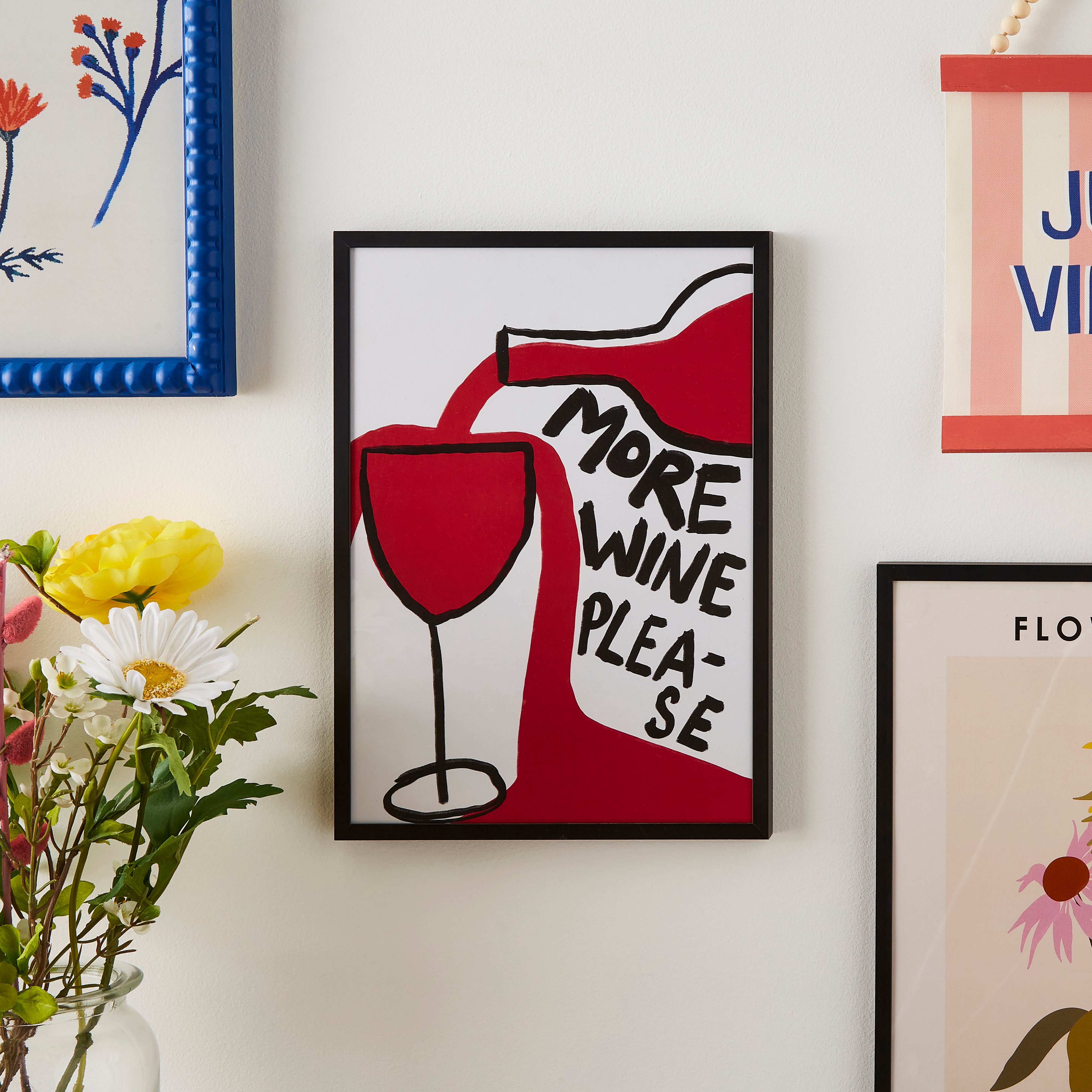 Athene Fritsch More Wine Please Poster MultiColoured Price Comparisons | Compare The Build