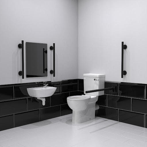 Nymas Premium Rimless Close Coupled Toilet & Right Hand Basin Doc M Pack - Matt Black Price Comparisons | Compare The Build