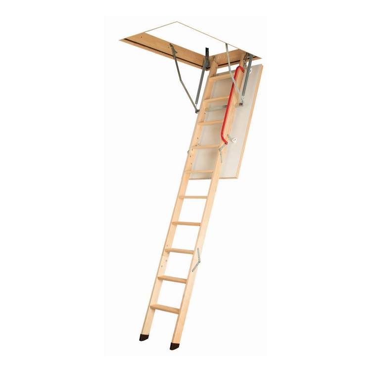 Fakro LWK Komfort Wooden Loft Ladder 3 Section - 55cm x 111cm x 2.8m LWK/21 Price Comparisons | Compare The Build