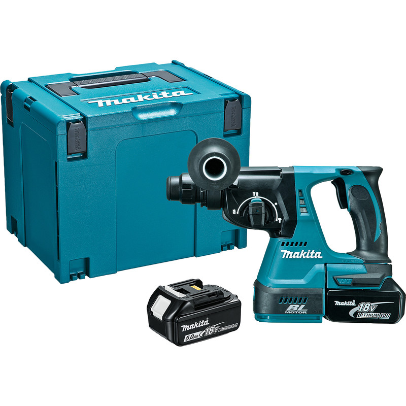 Makita 18V LXT Brushless SDS+ Hammer Drill 2 x 5.0Ah Rubber/Steel | Compare The Build