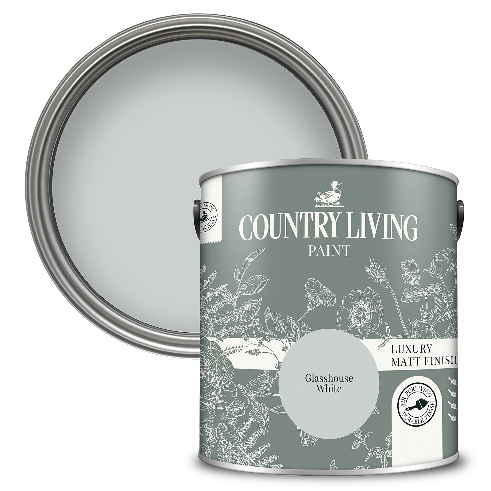 Country Living Matt Emulsion Multi-Surface Paint Glasshouse White - 2.5L | Compare The Build