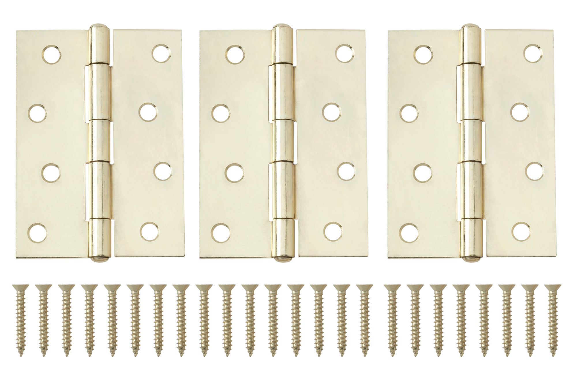 Brass-Plated Metal Butt Door Hinge N424 (L)100mm, Pack Of 3 Price Comparisons | Compare The Build