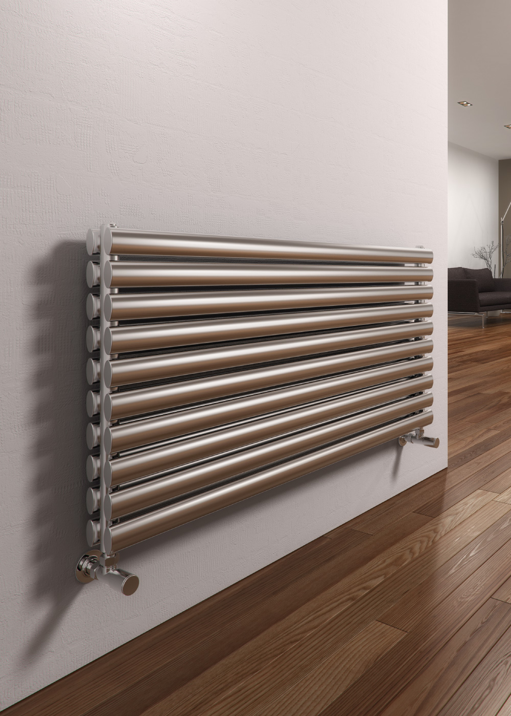 Reina Artena Horizontal Designer Radiator, Satin, 590mm x 1000mm Price Comparisons | Compare The Build