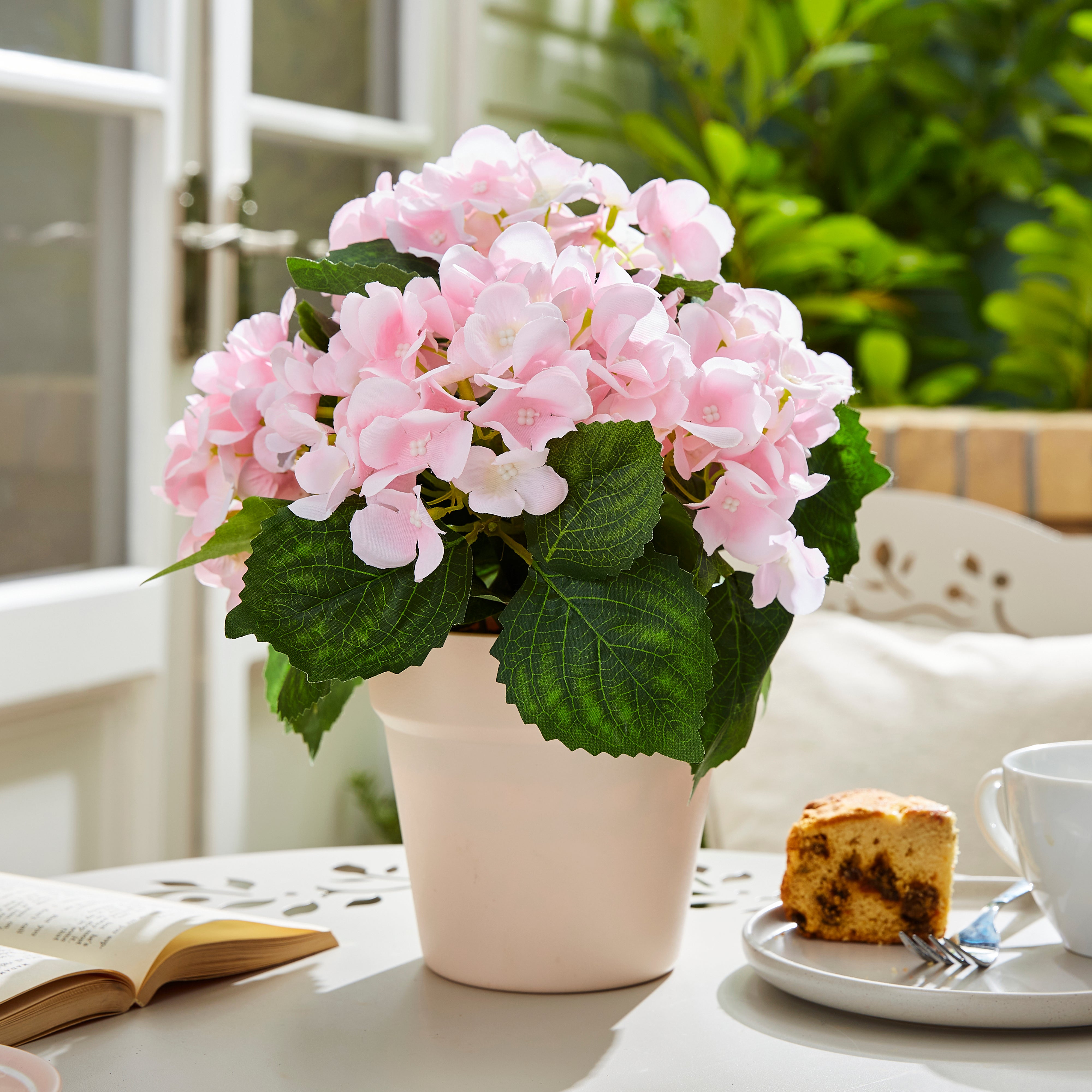 Artificial Potted Pink Hydrangea Pink Price Comparisons | Compare The Build