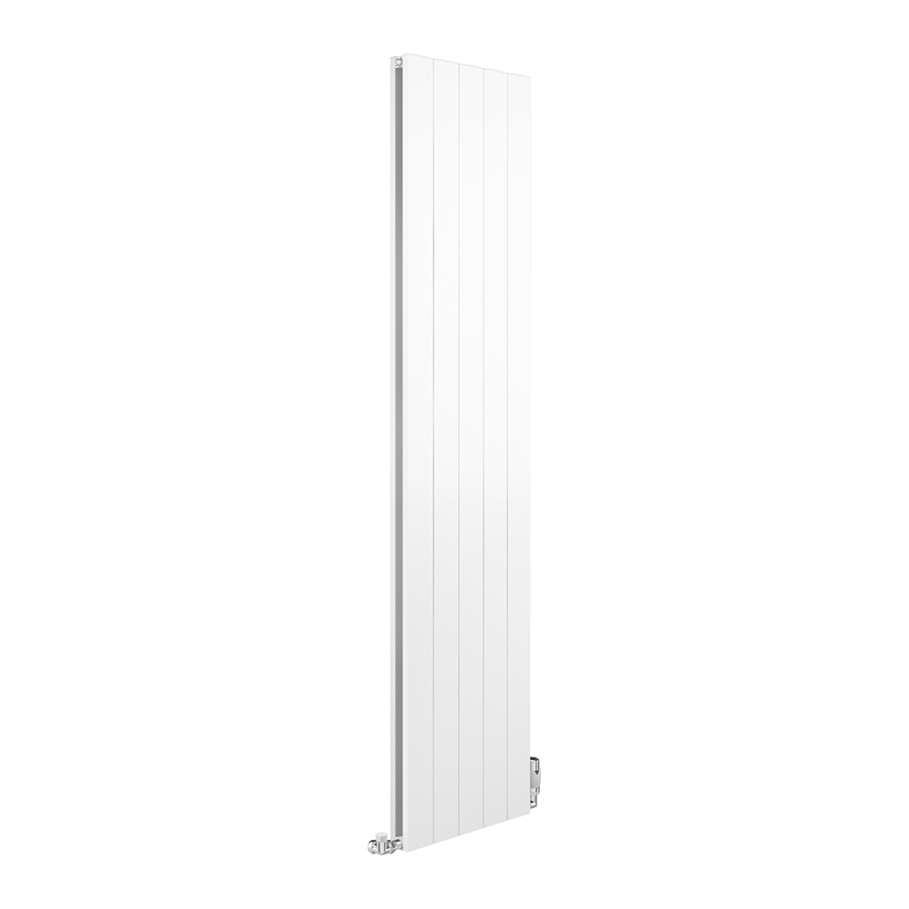 Apollo Magenta Aluminium Vertical Radiator, White Flat, 1800mm x 555mm | Compare The Build