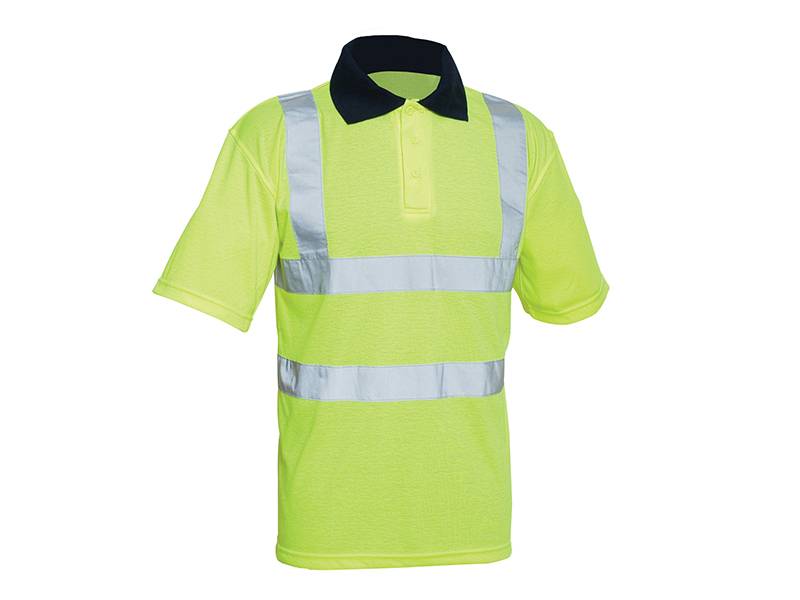 Scan SCAWWHVPSL Hi-Vis Yellow Polo Shirt - L (42in) | Compare The Build