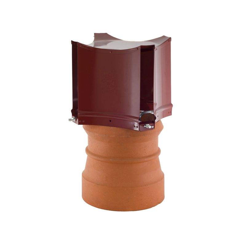 Aerodyne Metal Chimney Cowl Clamp Fix Solid Fuel 150 to 240mm - Terracotta Painted Aluminium Brewer Cowls 10100 Price Comparisons | Compare The Build