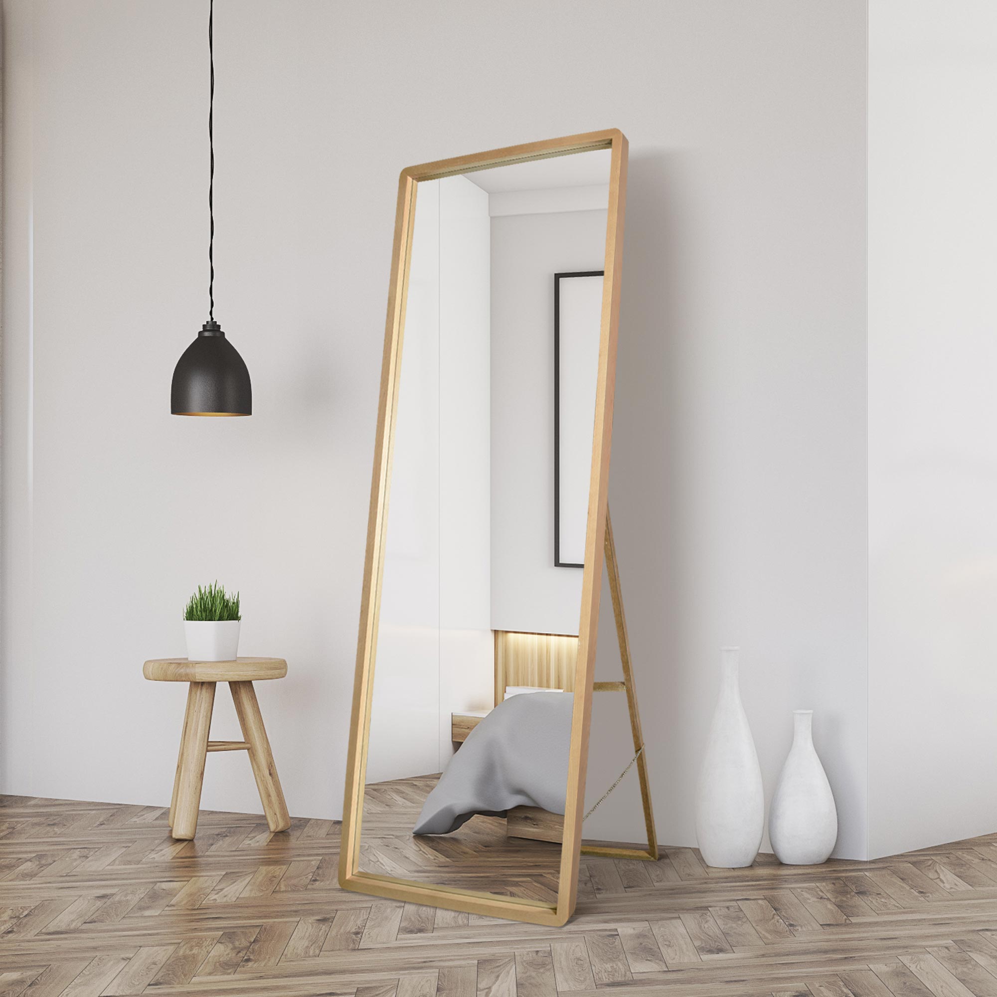 Naturalis Solid Oak Rectangle Full Length Free Standing Mirror Brown Price Comparisons | Compare The Build