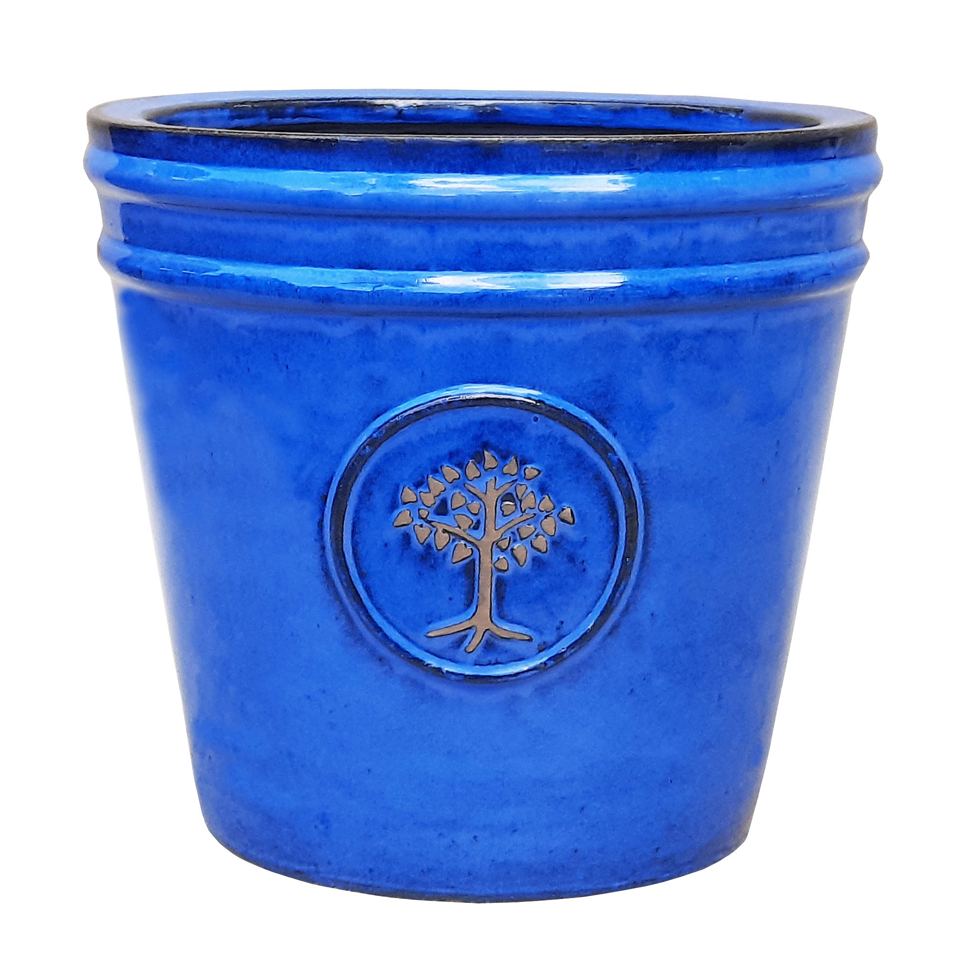 Verve Barcău Blue Ceramic Round Plant Pot (Dia)32Cm Price Comparisons | Compare The Build