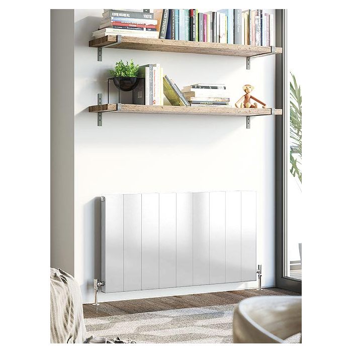 DQ Vela Horizontal Designer Aluminium Radiator, White, 600mm x 853mm Price Comparisons | Compare The Build