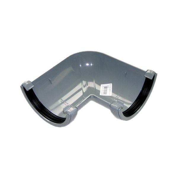 Floplast Grey Half Round 90° Gutter Angle, (Dia)112mm Price Comparisons | Compare The Build