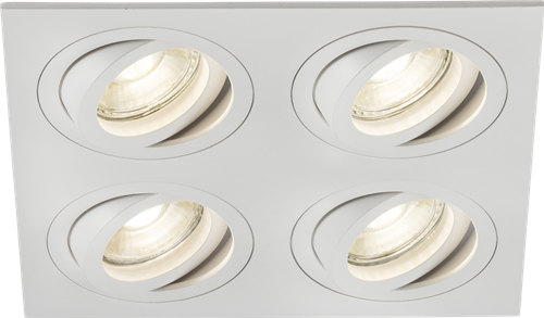 KnightsBridge Ambar Quad Tilt Square Downlight White Price Comparisons | Compare The Build