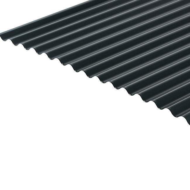 Cladco Corrugated 13/3 Profile 0.7mm PVC Plastisol Coated Roof Sheet - 4880mm - Slate Blue BS18B29 RCA7SB-4880 | Compare The Build