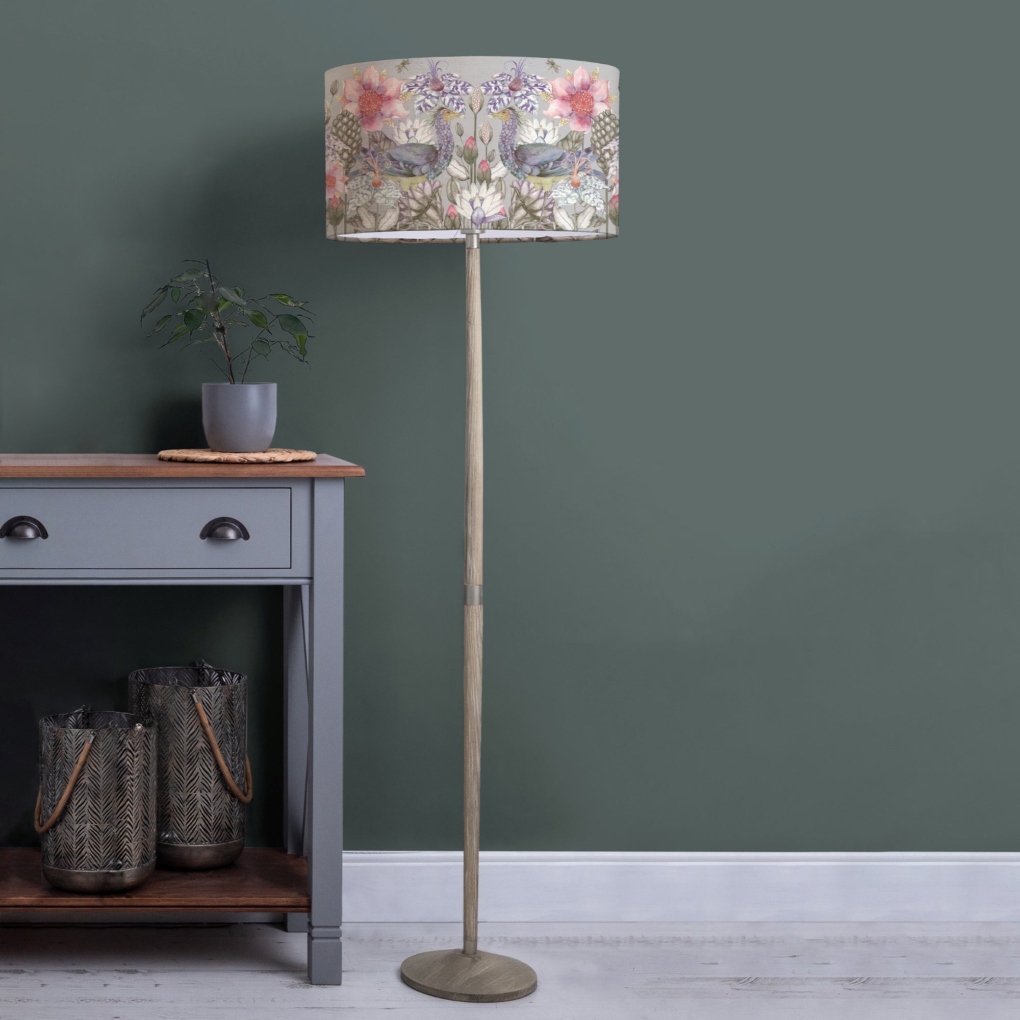 Solensis Floor Lamp with Acanthis Shade Bronze Price Comparisons | Compare The Build