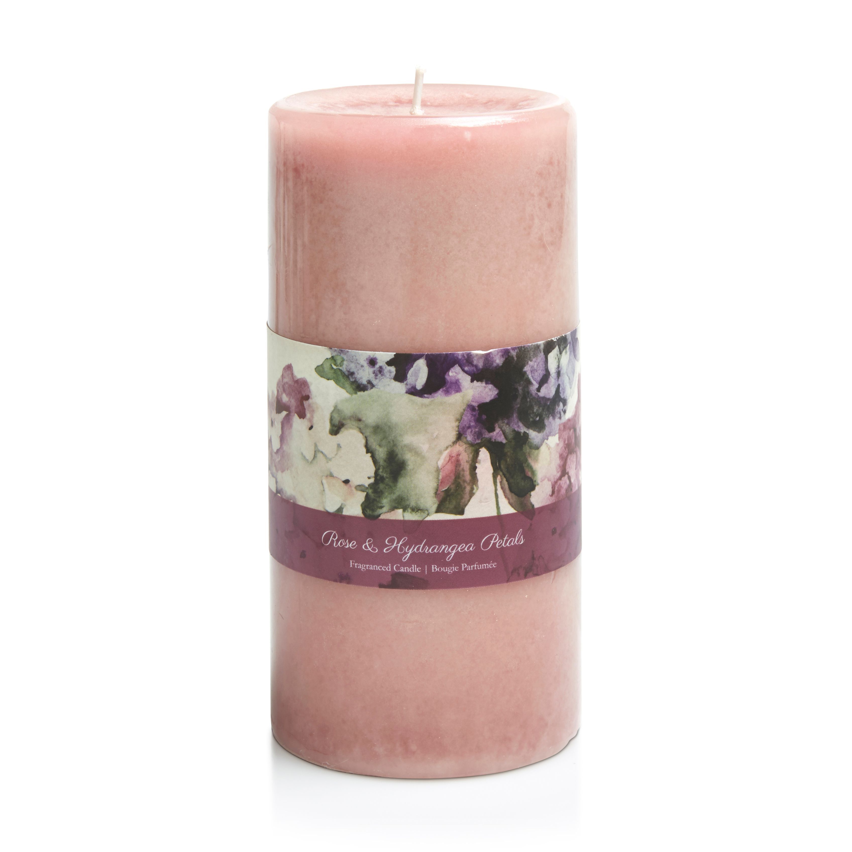 Bloom Rose & Hydrangea Petal Pillar Candle Price Comparisons | Compare The Build