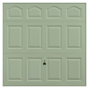 Garador Cathedral Panelled Frameless Canopy Garage Door - Chartwell Green - 2134 x 2136mm | Compare The Build