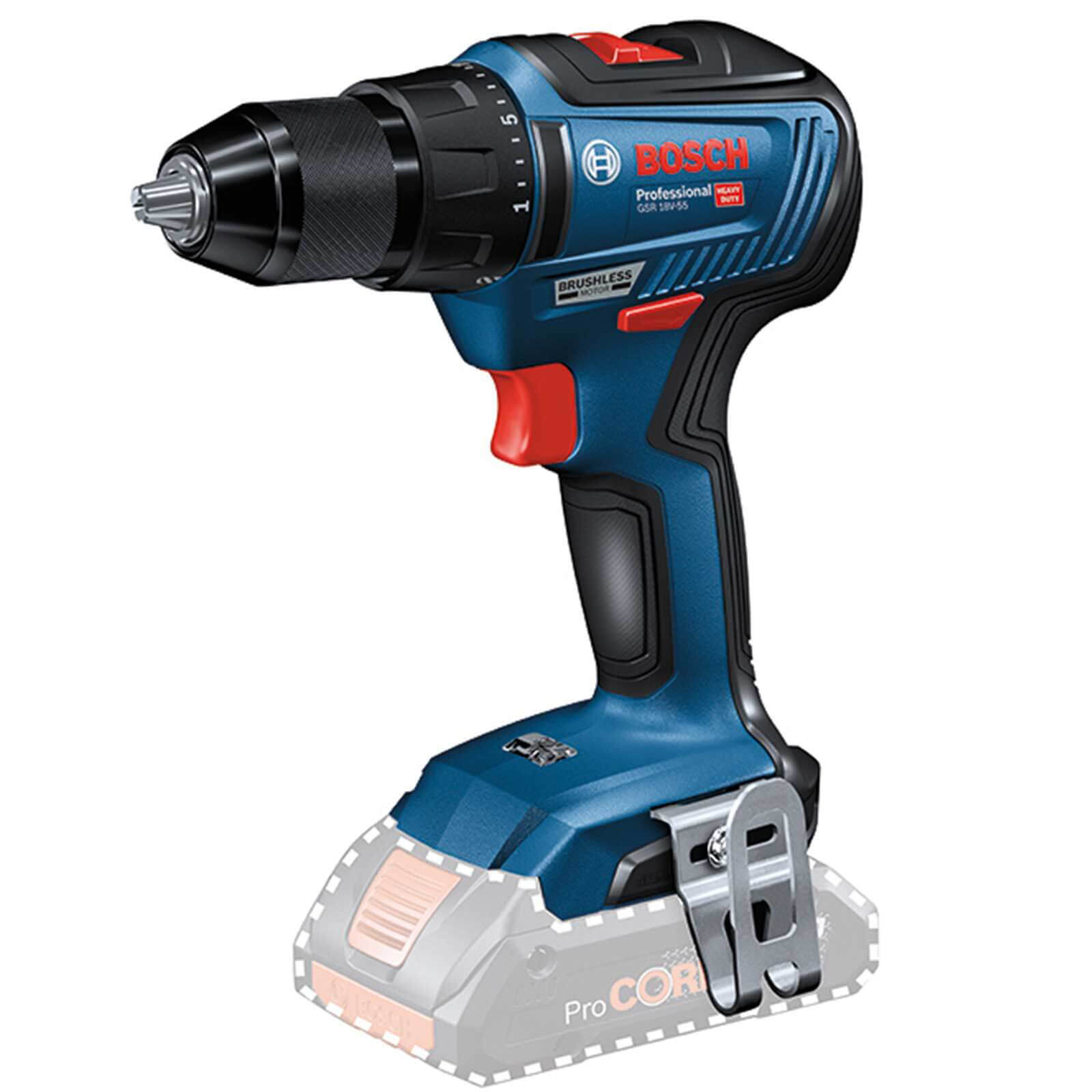 Bosch GSR 18V-55 18v Cordless Brushless Drill Driver No Batteries No Charger No Case | Compare The Build