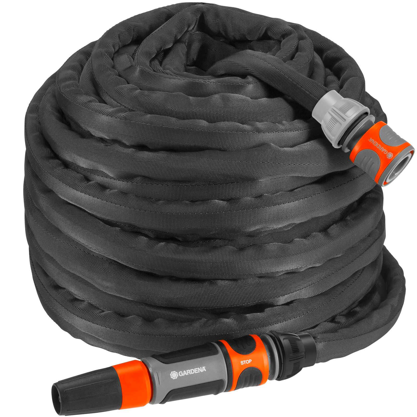 Gardena Liano Textile Hose Nozzle Set 1/2" / 12.5mm 30m Black Price Comparisons | Compare The Build