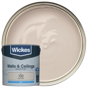 Wickes Vinyl Matt Emulsion Paint - Chalk White No.130 - 2.5L Price Comparisons | Compare The Build