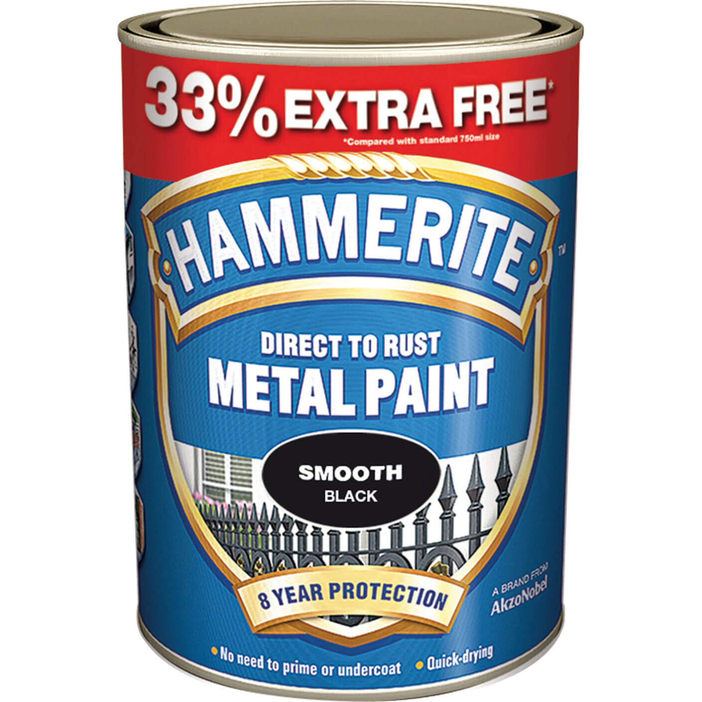 Hammerite Smooth Finish Metal Paint Black 997ml Price Comparisons | Compare The Build