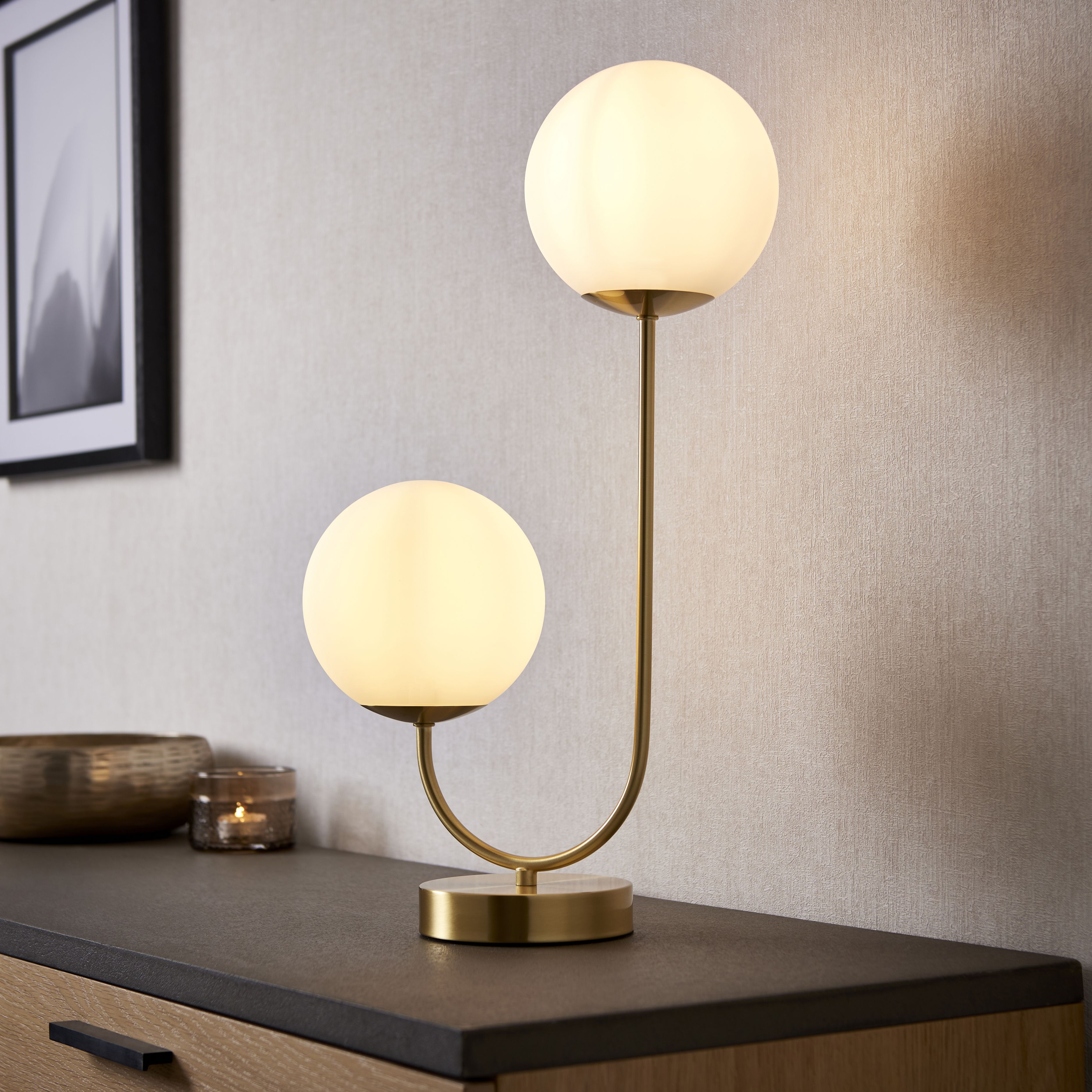 Capri Curved Gold Effect Table Lamp Price Comparisons | Compare The Build