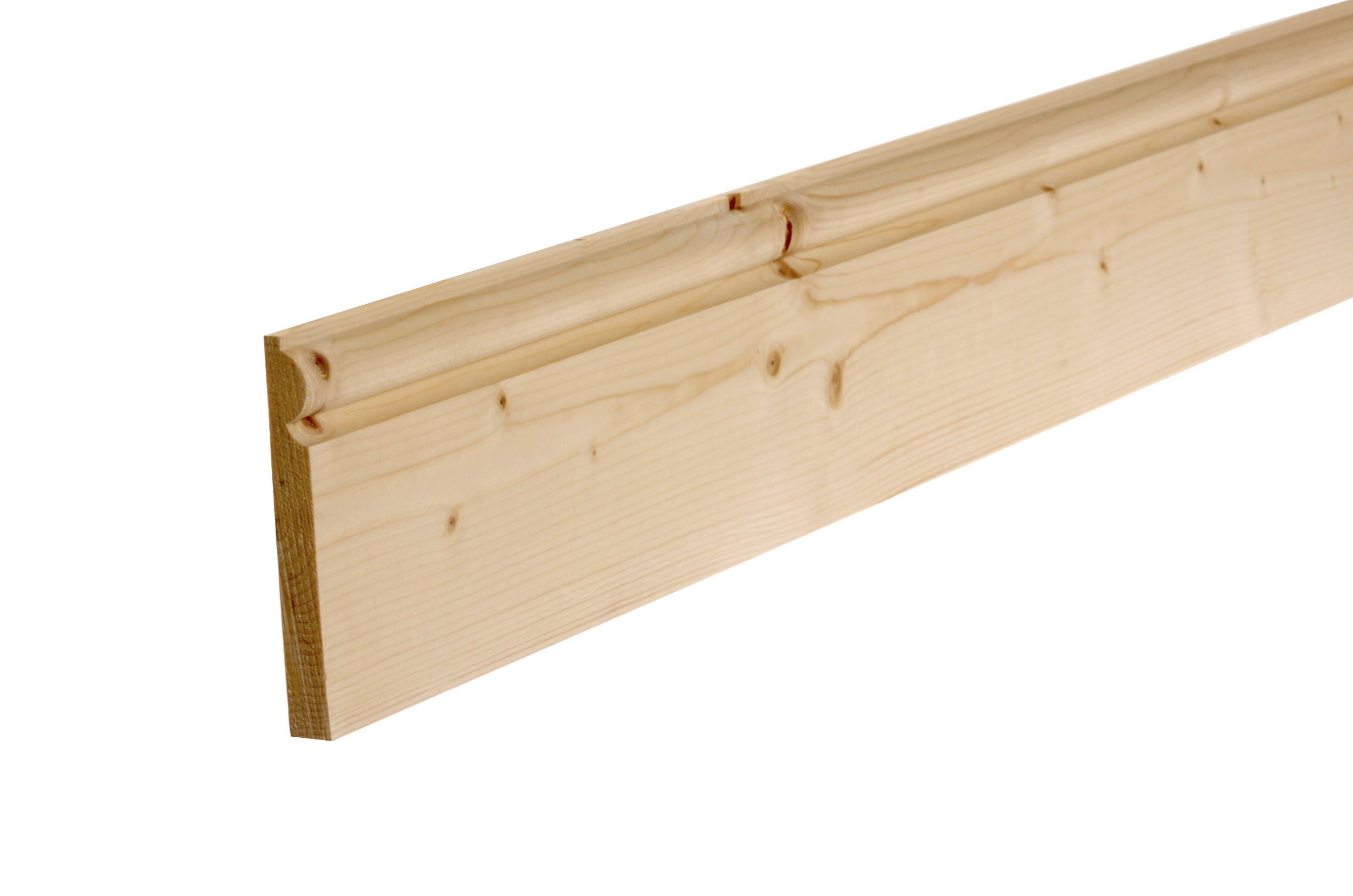 Planed Natural Pine Torus Skirting board (L)2.4m (W)144mm (T)19.5mm, Pack of 2 Price Comparisons | Compare The Build