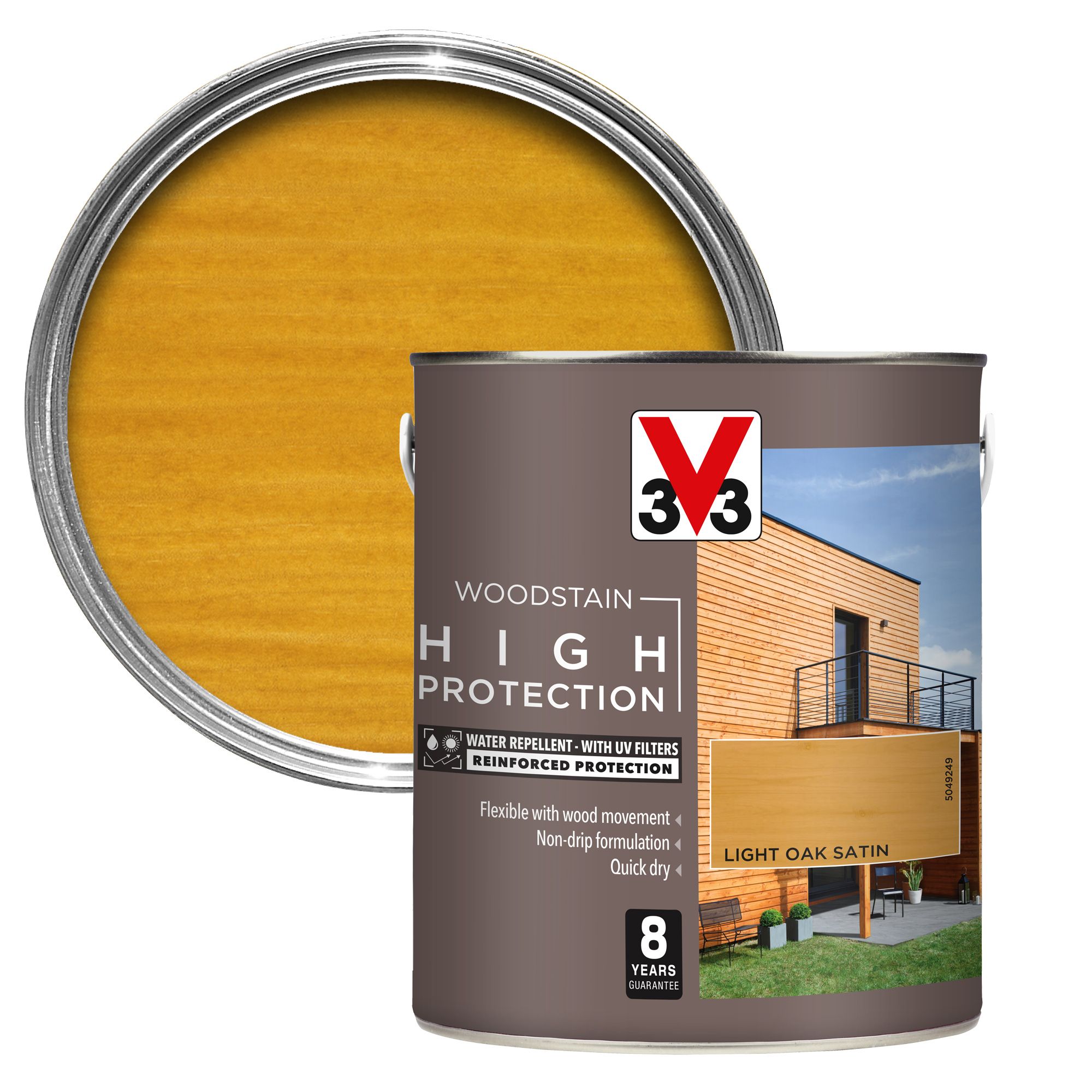 V33 High Protection Light Oak Mid Sheen Wood Stain, 2.5L | Compare The Build