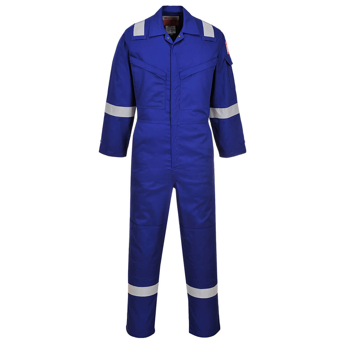 Biz Flame Mens Flame Resistant Super Lightweight Antistatic Coverall Royal Blue XL 32" | Compare The Build