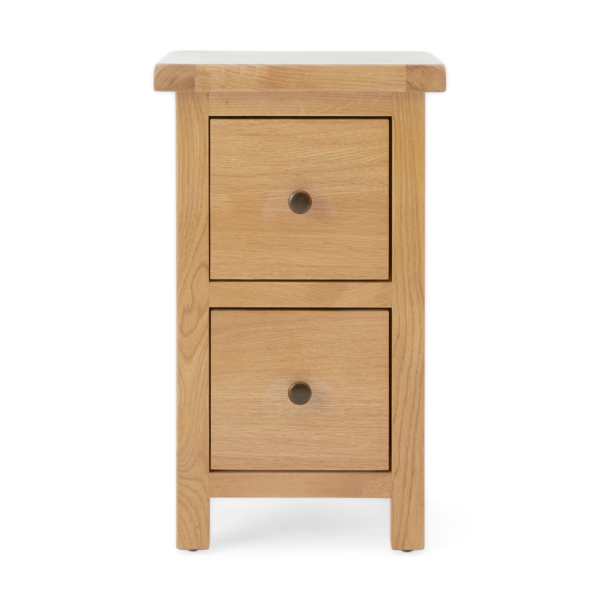 Sherbourne Slim 2 Drawer Bedside Table, Oak Natural Brown Price Comparisons | Compare The Build