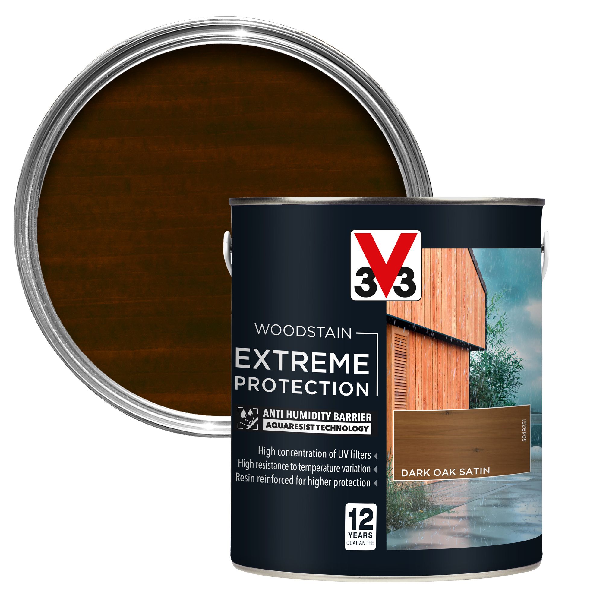 V33 Extreme Protection Dark Oak Satin Wood Stain, 2.5L Price Comparisons | Compare The Build