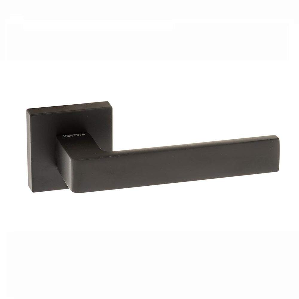 Atlantic Forme Asti Designer Lever on Minimal Square Rose - Matt Black Atlantic UK FMS254MB | Compare The Build