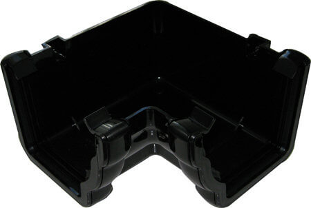 FloPlast Ogee Gutter Internal Angle - 90 Degree x 110mm x 80mm Black Price Comparisons | Compare The Build