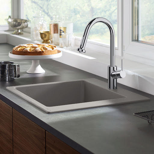 hansgrohe S51 Concrete Grey SilicaTec Inset Kitchen Sink 1 Bowl S510F450 | Compare The Build