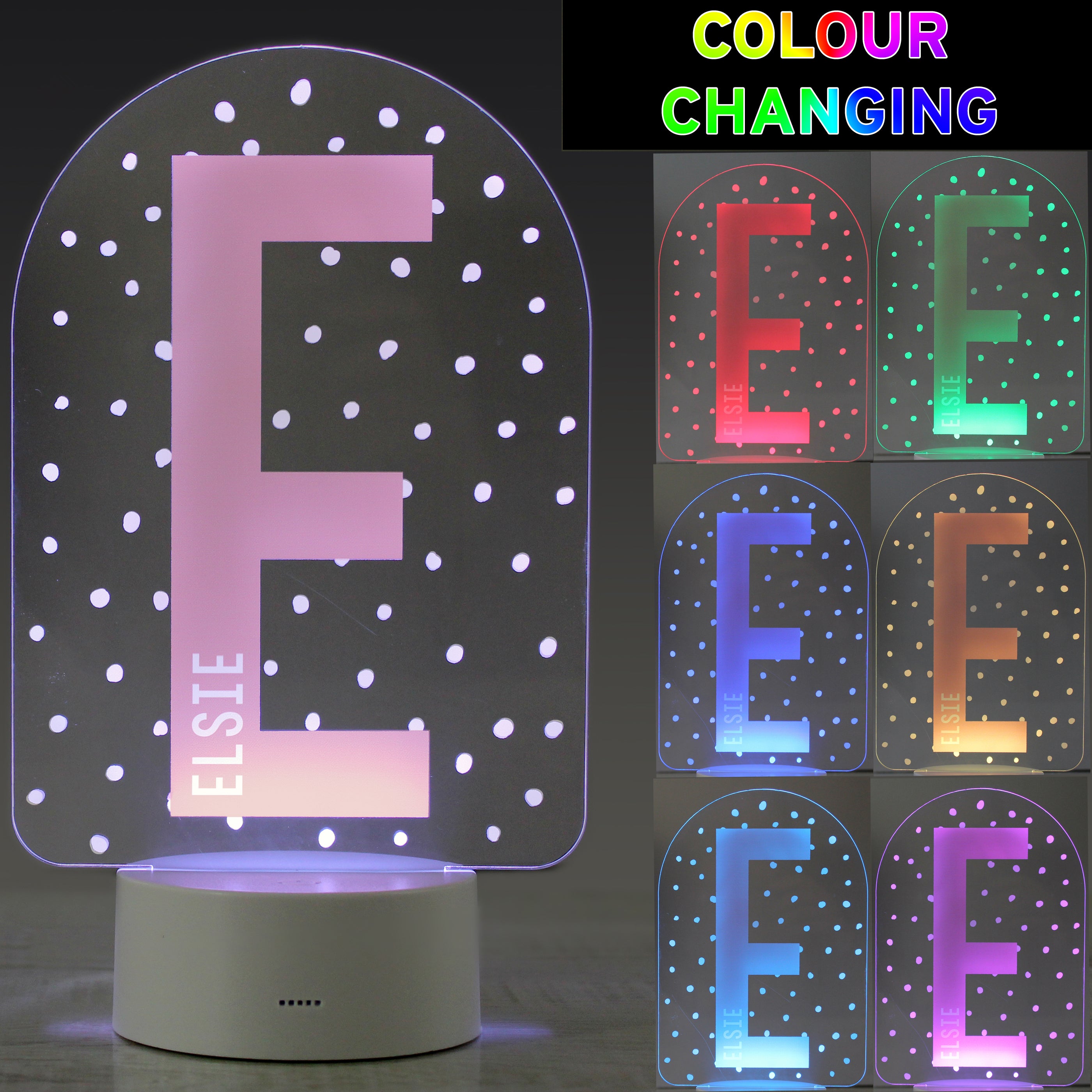 Personalised Initial Colour Changing Night LED Light White Price Comparisons | Compare The Build